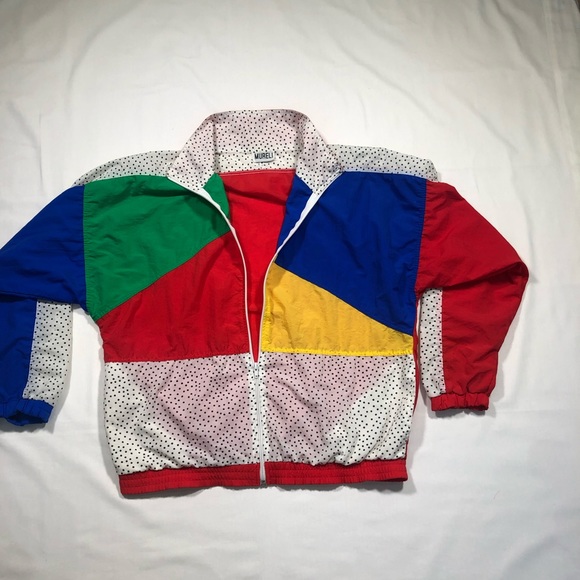 Mureli Vintage Nylon 1980s zipper jacket. Size L - Picture 6 of 8